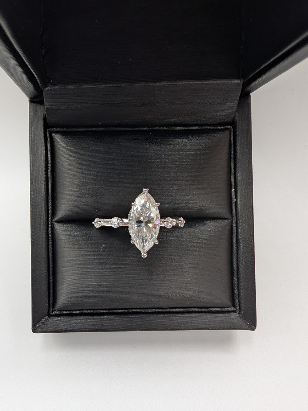 3ct Marquise Moissanite Ring 925 Sterling Silver NWOT Sz 9